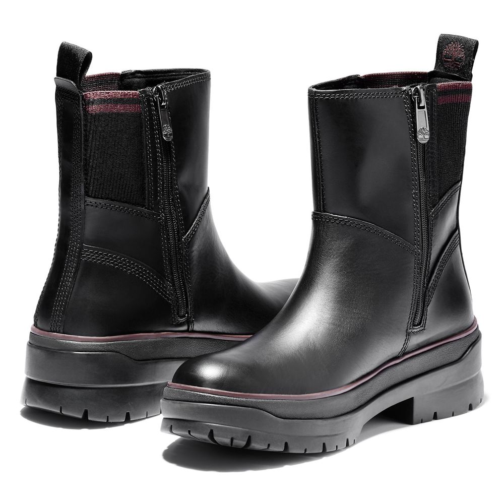 Botas de Invierno Timberland Mujer Malynn Waterproof Side-Zip Negras - Chile TPQ-097184